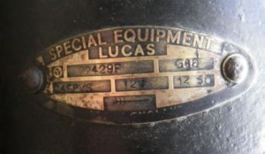 Type plate Lucas 22429F