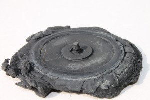 old rubber diaphragm