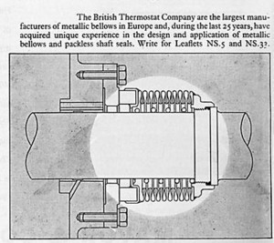 British Thermostat seamless metalic bellows